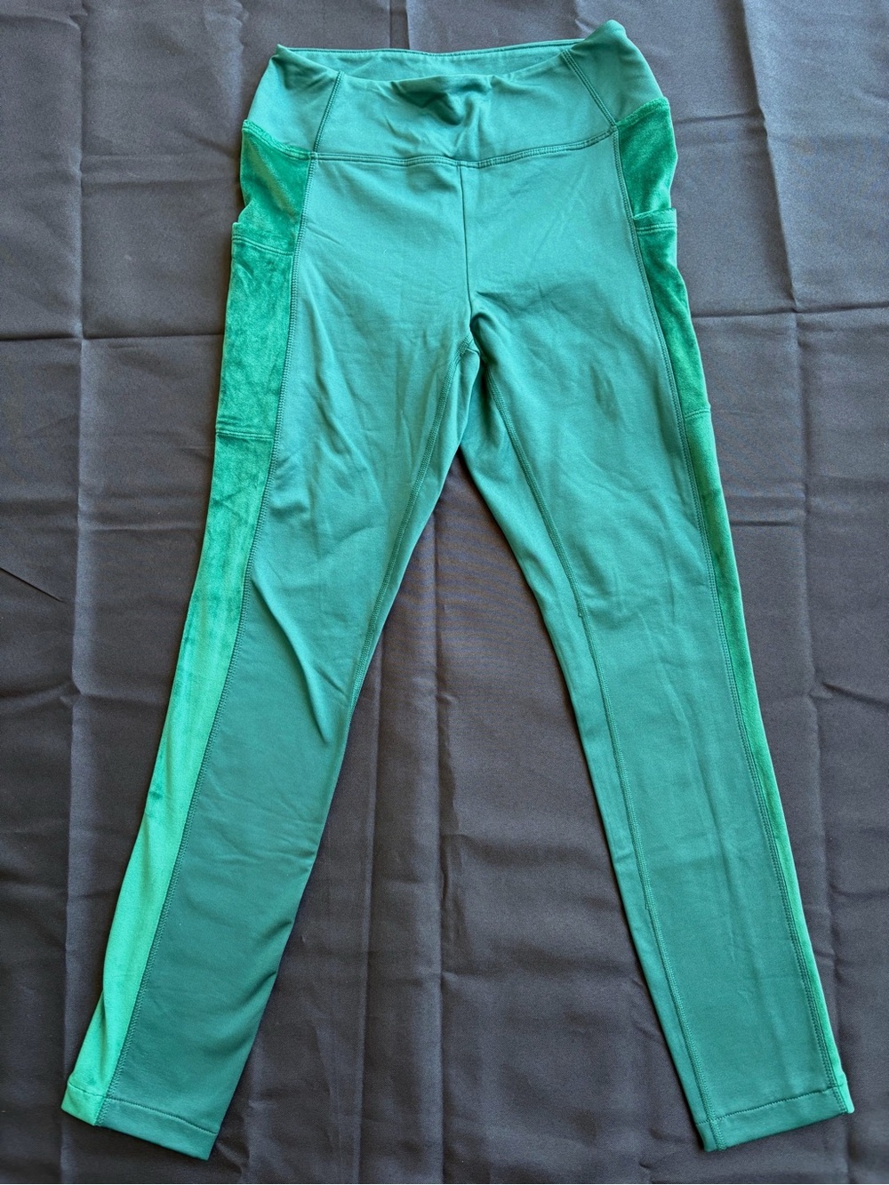 PINK Victoria's Secret Green Side Velour Leggings